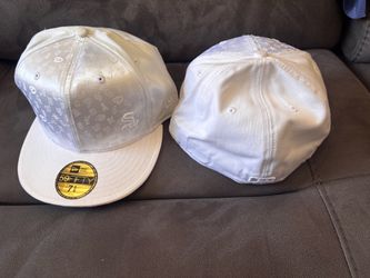 Texas rangers and Chicago white Sox white fitted hats