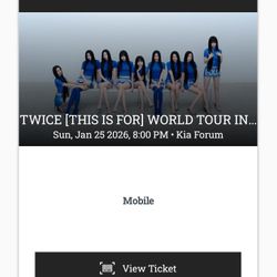 TWICE Kpop Concert 3 Tickets