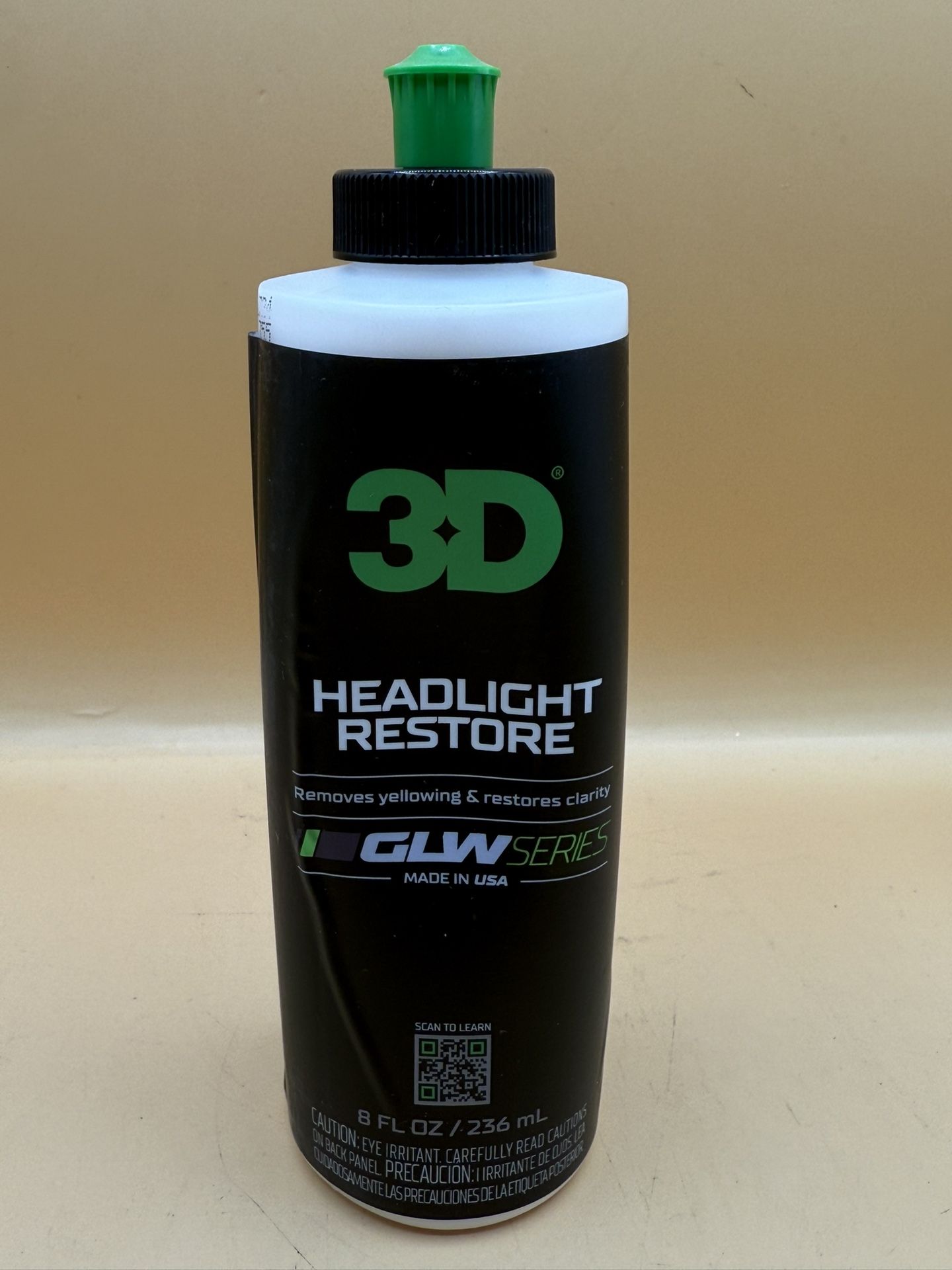 3D GLW Series Headlight Restore 8oz | Headlight Restoration Polish
