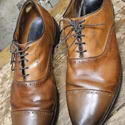 13EEE  Allen Edmonds RARE Hale Brown Leather Shoes 5438