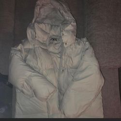 Zara Waist Length Puffer Coat