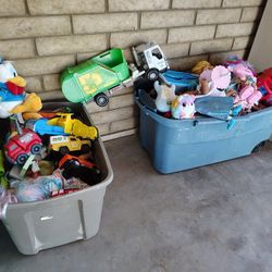 2 Full Bins Of Toys