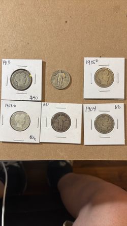 Silver quarters coins