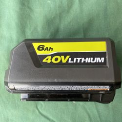 RYOBI 40V High Capacity Lithium 6Ah Battery OP40605VNM