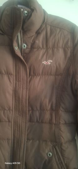 Brown holister puffer coat