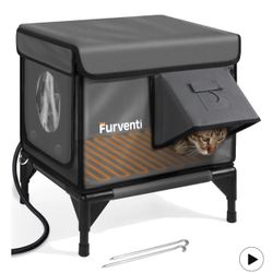Outdoor Heated Cat House in Winter,Extremely Insulated & Weatherproof