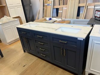 Double sink Bathroom vanity 71”x22”