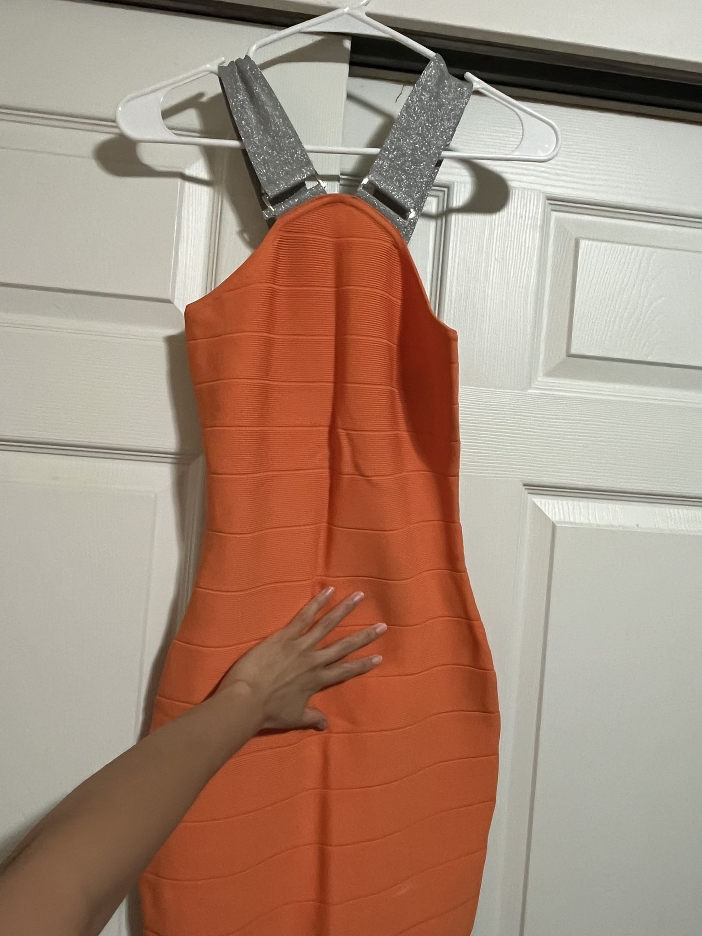Orange Bodycon Dress