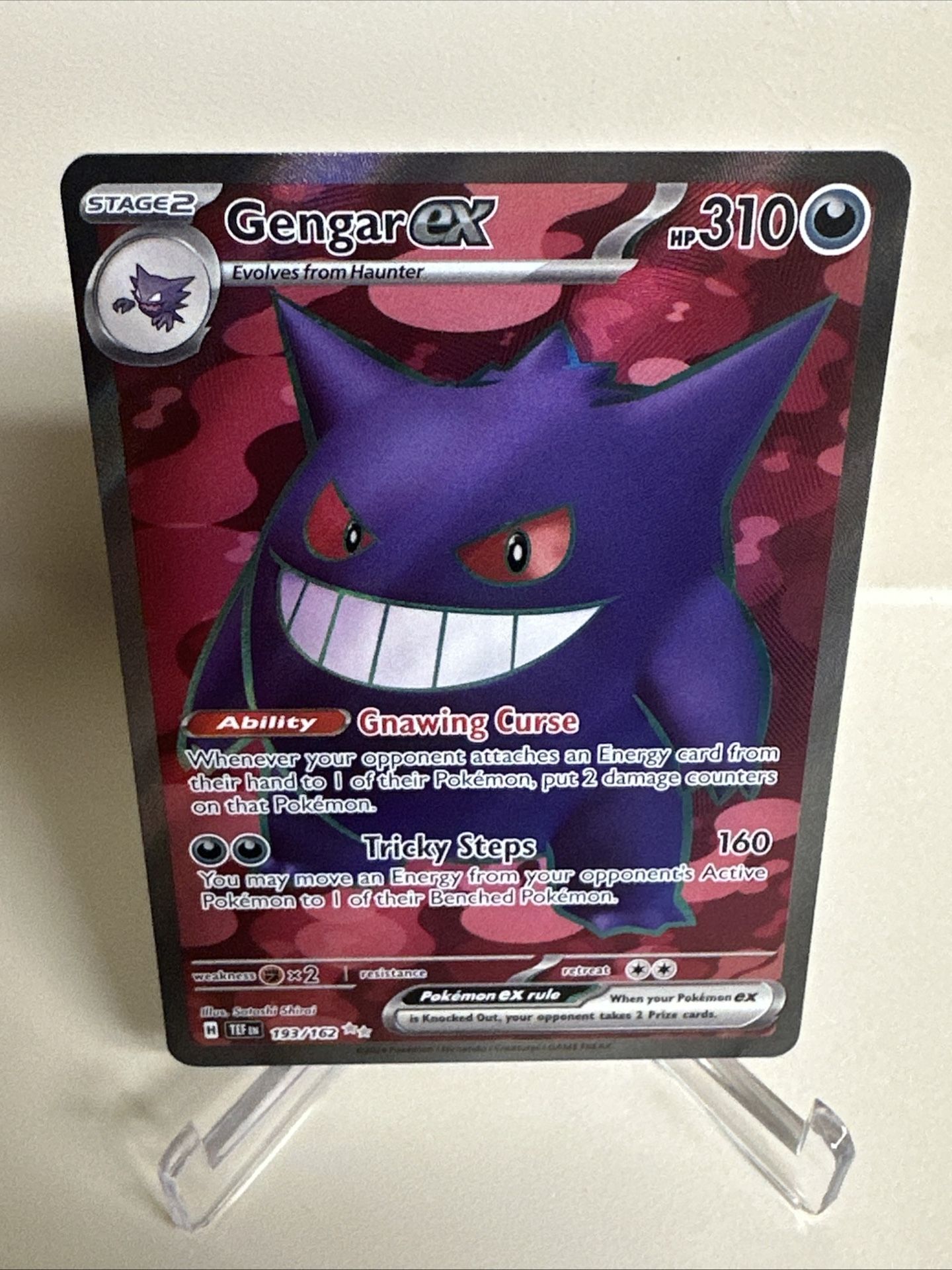 Pokemon Scarlet & Violet Temporal Forces Ultra Rare Gengar EX #193 Pokemon Scarlet & Violet Temporal Forces Ultra Rare Gengar EX #193
