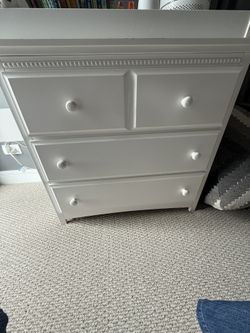 White Dresser And Changing Table