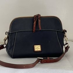 Navy Blue Dooney And Bourke Shoulder Bag Purse