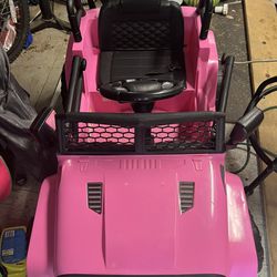 Toddler 3-5years Pink rechargeable jeep 