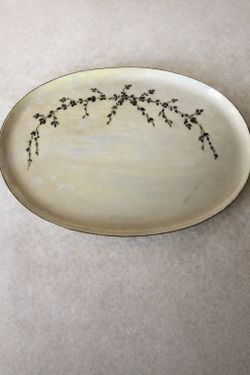 Vintage MZ Altrohlau Czechoslovakia Lusterware Tray Set with Pedestal, circa 1910s–1920s