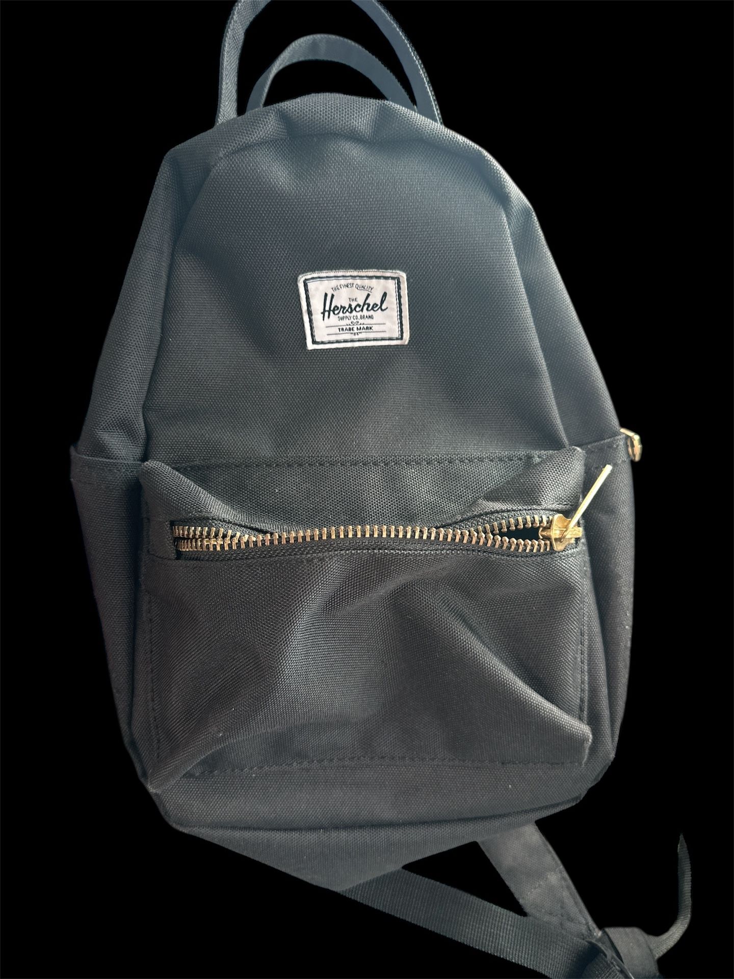 Herschel Black Backpack with Striped Interior