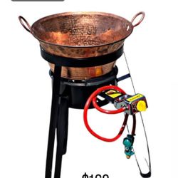 Especial De Cazo De Cobre De 18” Con Vase I Quemador En Especial Nuevo