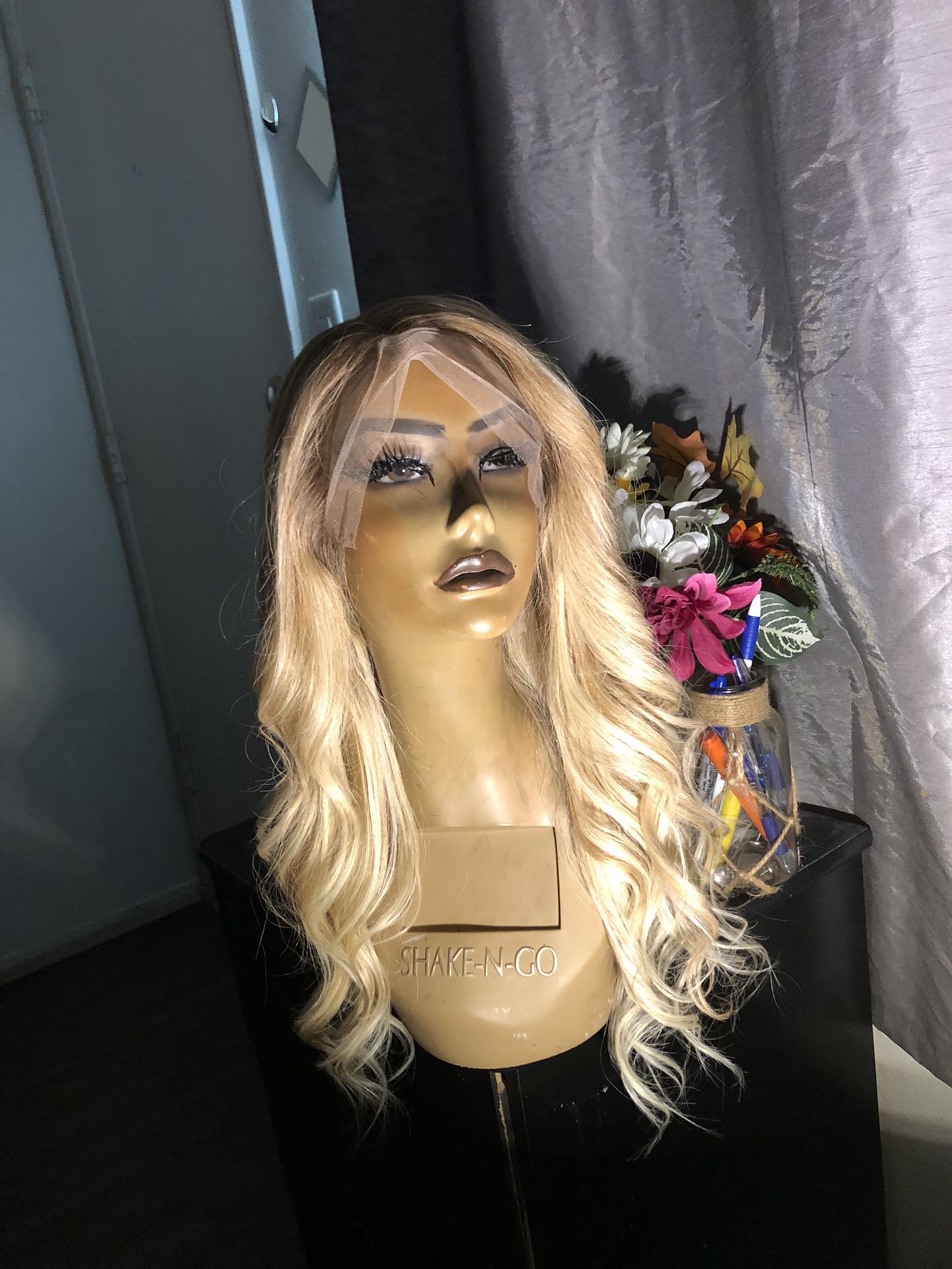 Human Hair Blonde Wig 22” 10$ Off New Customers 