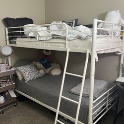 Convertible Twin over Twin Metal Bunk Bed