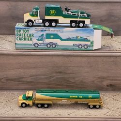 BP TOY RACE CAR CARRIER & TANKER