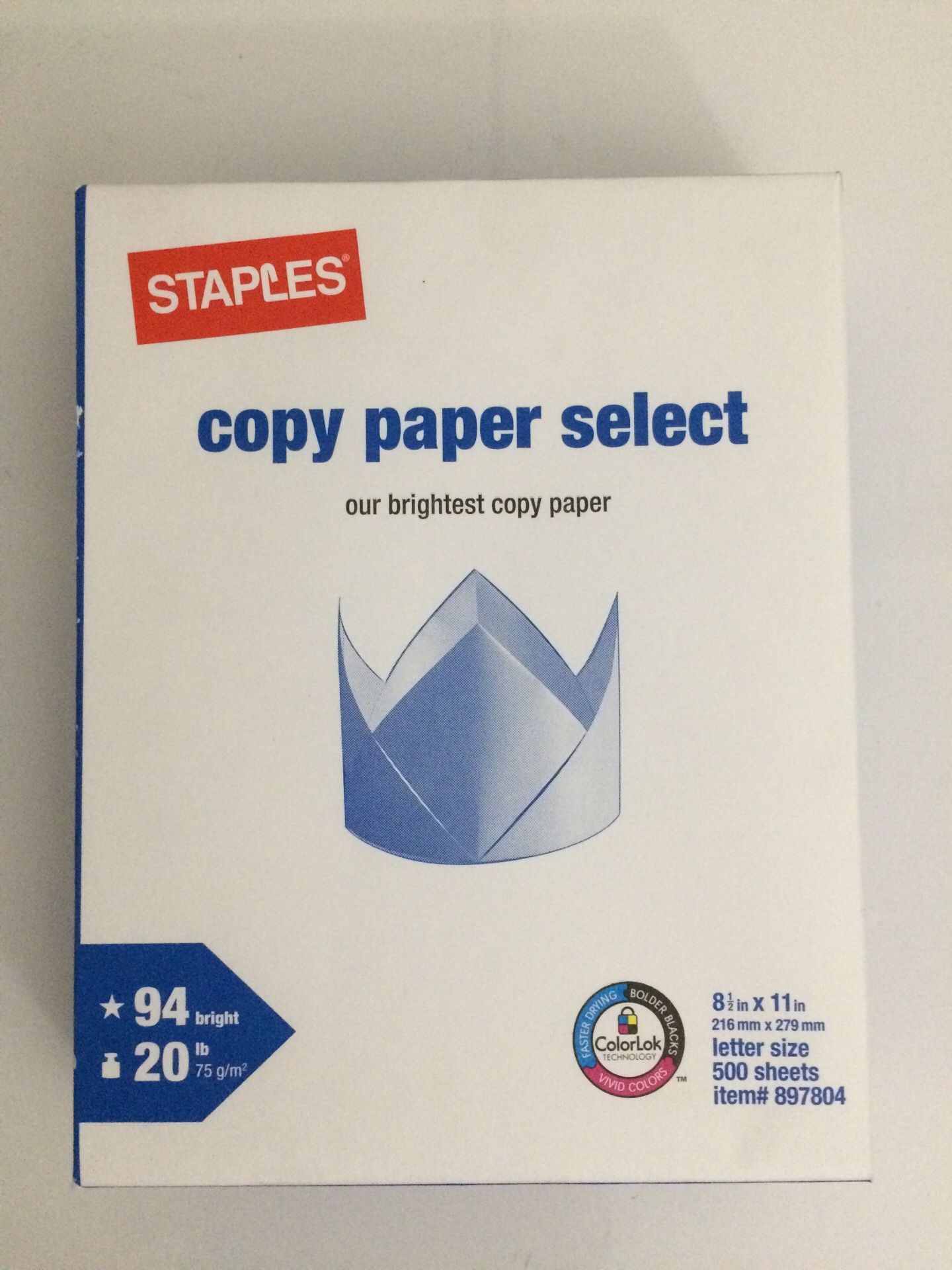 Staples Copy Paper Select 500 Sheets (94 Bright)
