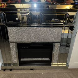 Glass Glammy Fire Place 