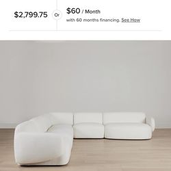 SOFA BLANCO DE CITY FURNITURE