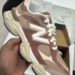 BRAND NEW New Balance9060 Sparrow/Flat Taupe/Vintage Rose Size 10 + STICKER PACK