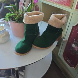 Green Winter Boots 