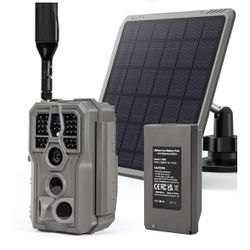 GardePro X66 Pro Cellular Trail Camera (Non-WiFi) with SP350 Solar Panel, 7800mAh Battery, Live View, Instant Alerts, Shared Data Plan, Built-in GPS