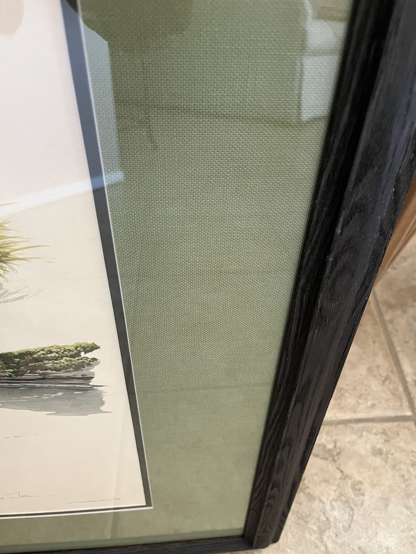 Wood Duck Original Lithograph Framed Print By Sloan Wade. Collectible Vintage