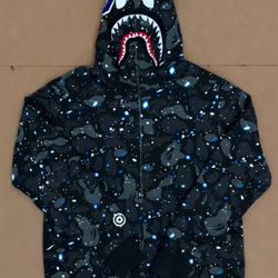 Bape Glow In The Dark Space Camo Full Zip Hoodie