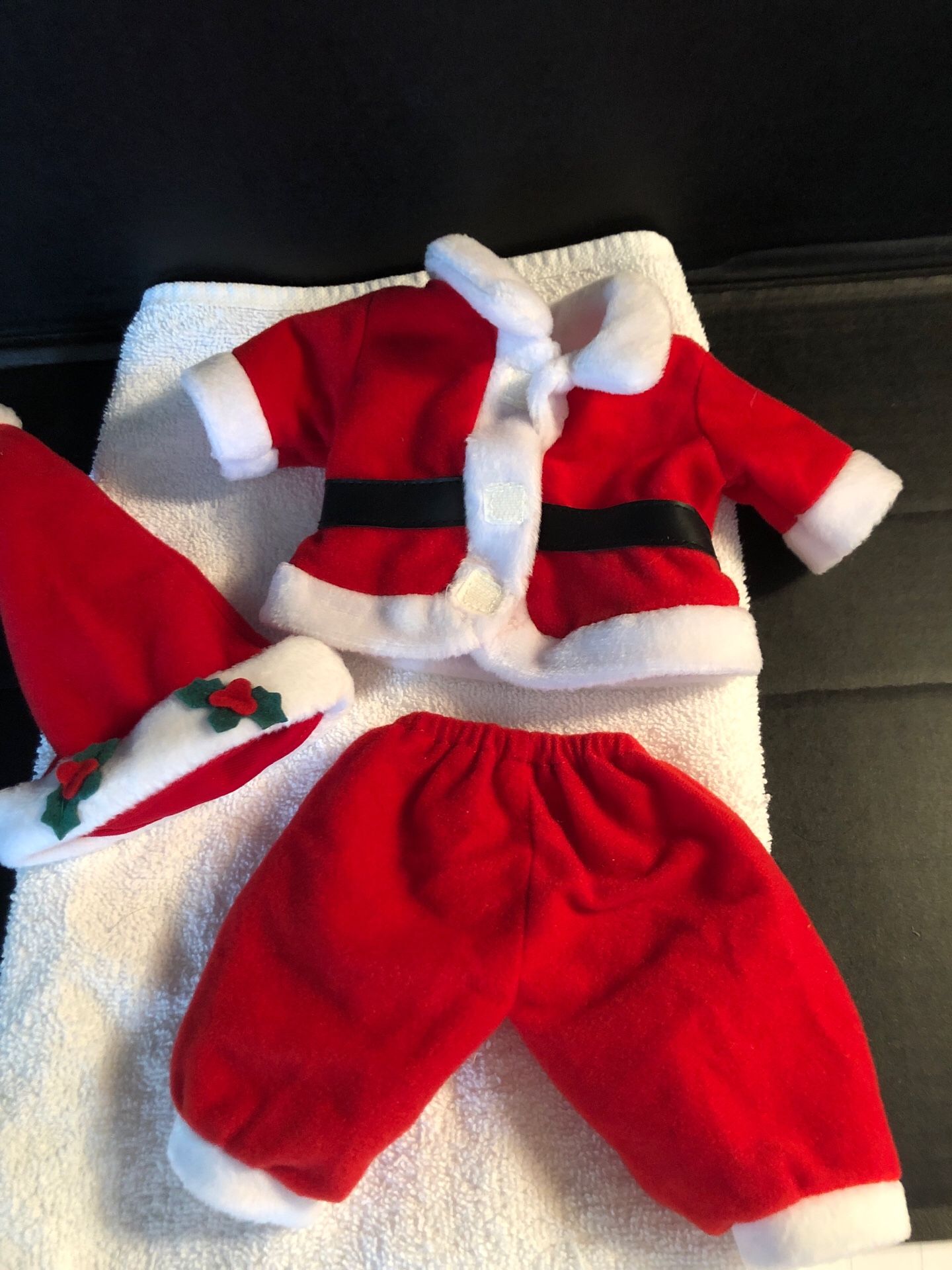 Beanie babies Santa suit