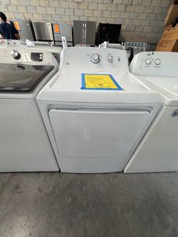 GE White Top-Load Dryer