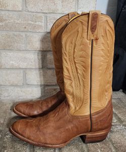 Rudel Men's Cowboys Boots in brown leather color size  9.5
