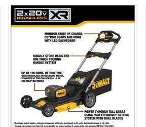 DEWALT 2x20V MAX 21 in. Cordless Battery Powered Push Lawn Mower