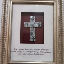 Framed Cross With Serenity Prayer