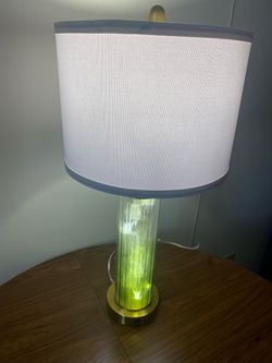Table Lamp with Illuminated Glass Column
