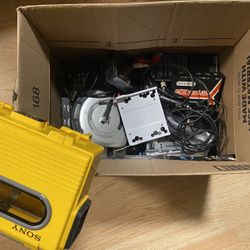Box of Misc Electronics and cables.