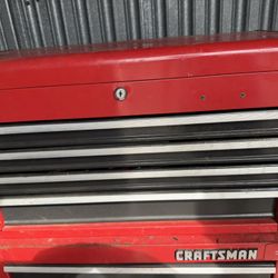 Vintage Antique 4 Drawer Heavy Duty Craftsman Commercial Tool Box W/Side Handles