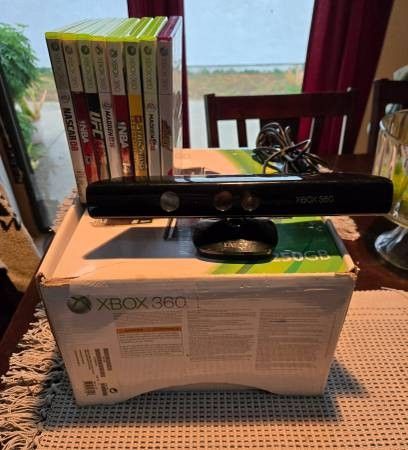 Xbox 360 Console with Kinect and 9 Games