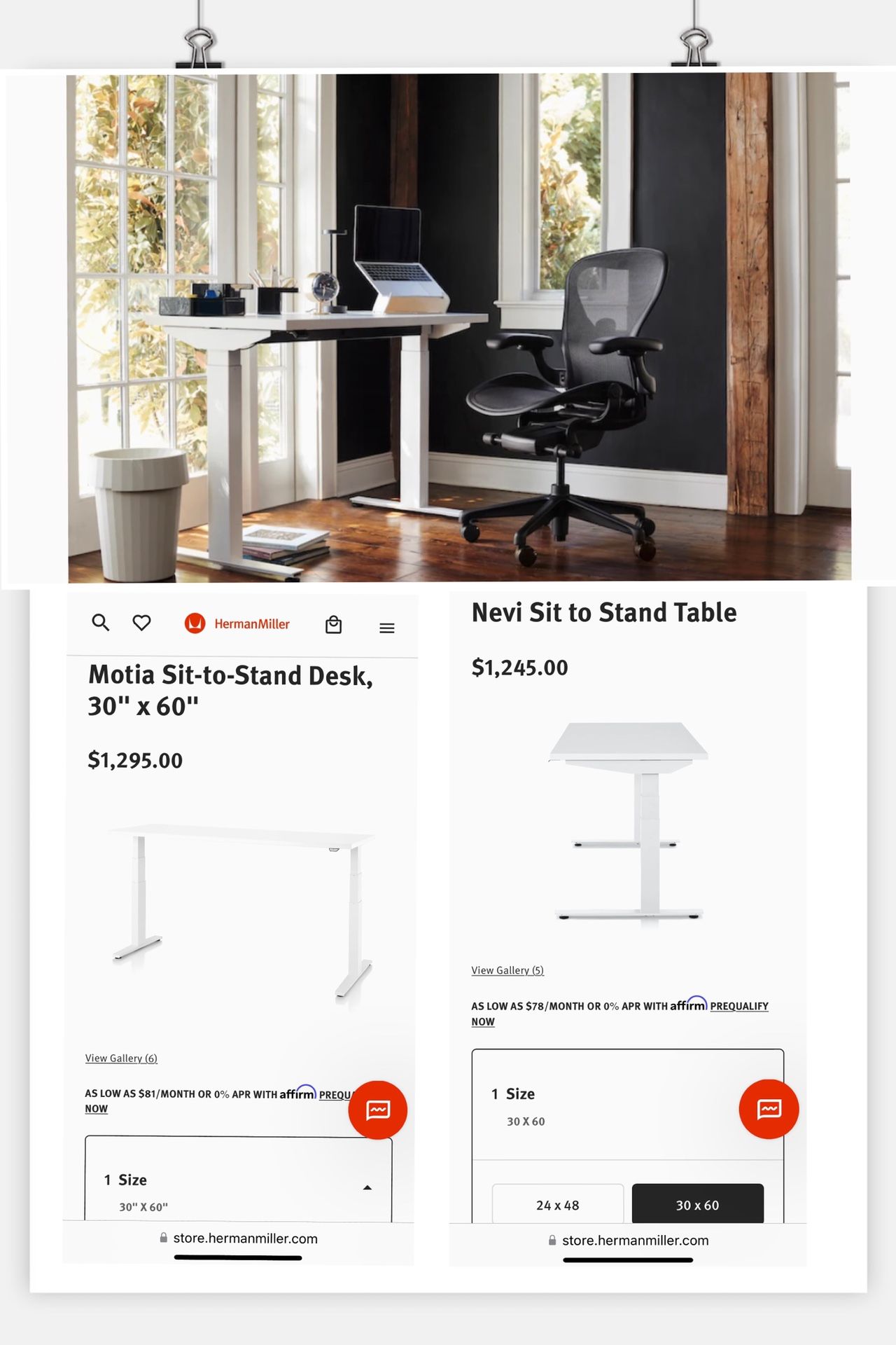 Brand New Herman Miller Neivi / Motia / Elevate®️ Removable( with wheels )Electric Sit to stand Desk( Custom Is Available )