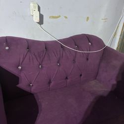 2pc Purple Couches (needs Cleaning From Sitting In Garage)