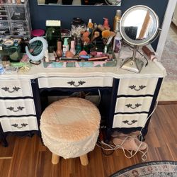Wood Desk/makeup vanity 