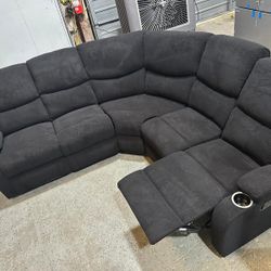 Brand New Reclining Sectional Fabric $799 📦 