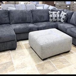 Ballinasloe Smoke 3-Piece LAF Sectional (Couch Sofa Loveseat Options 