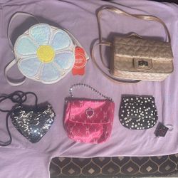 Little Girl Bags. 2 New, 3 Used 