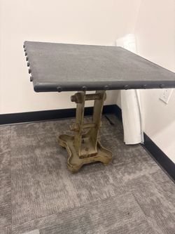 Vintage industrial metal table