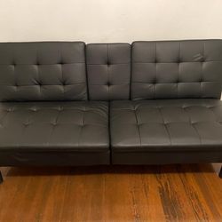 Leather Futon And Tv Stand For Sale