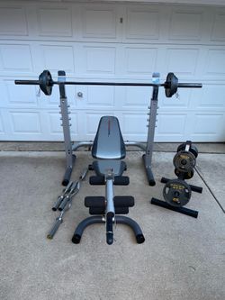 Bench Press, Weights, Bars, Tree