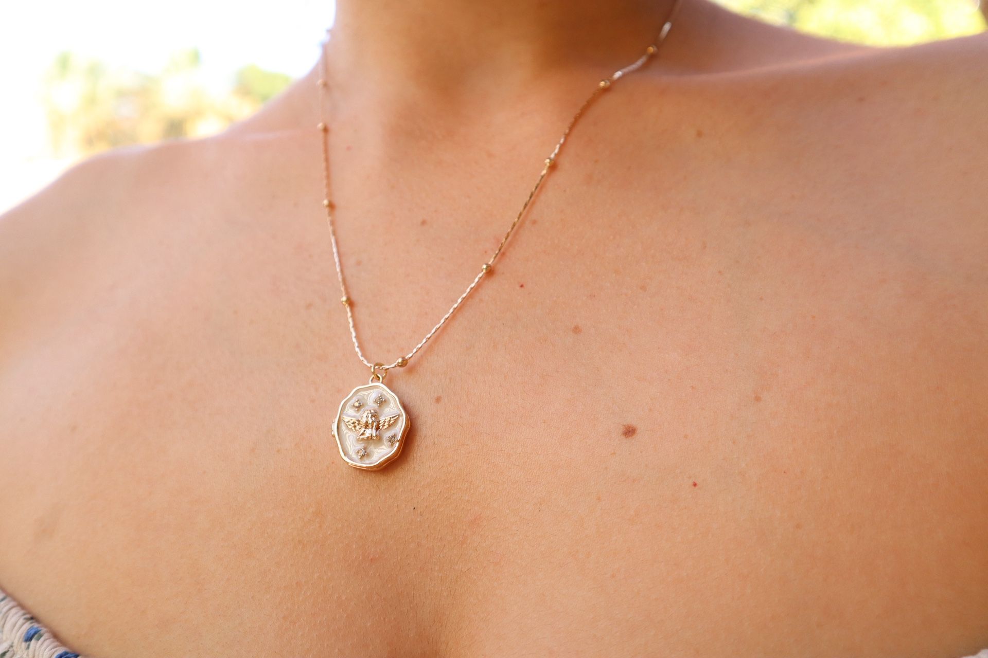 Angel Locket Necklace (Magnetic)