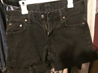 Black Selfmade Levi Highwaisted shorts